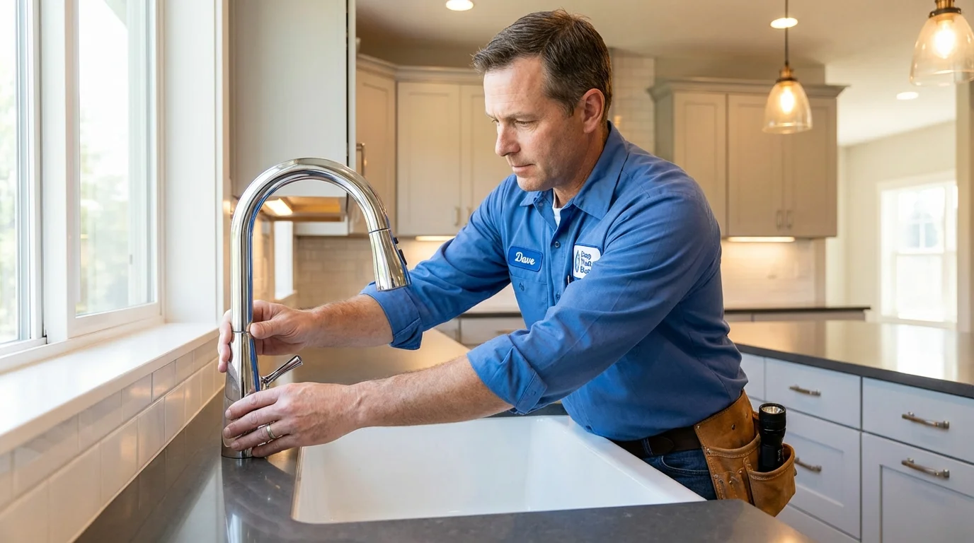 Kitchen faucet installation by Johns Plumbing LLC in Arcade