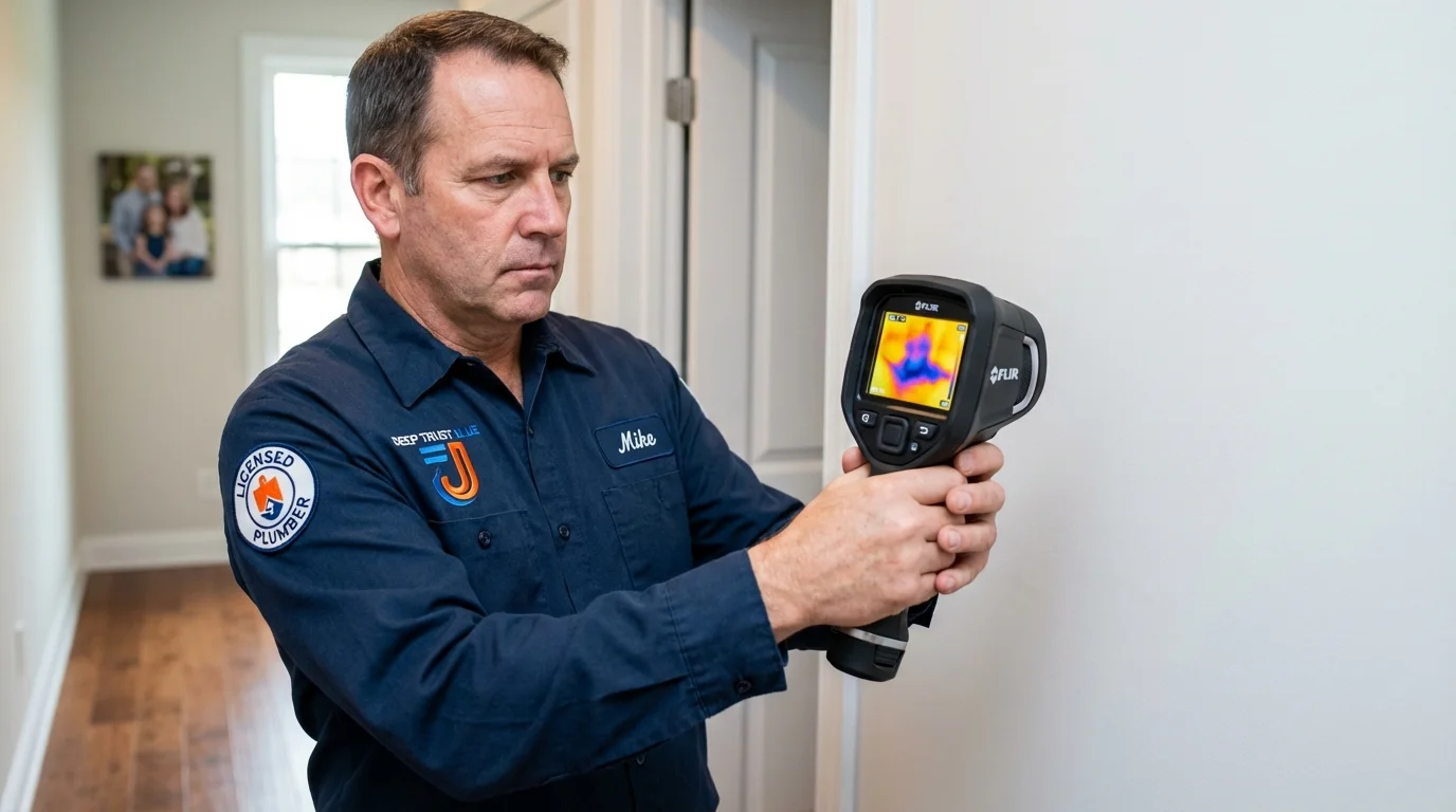 Thermal imaging leak detection by Johns Plumbing LLC in Arcade